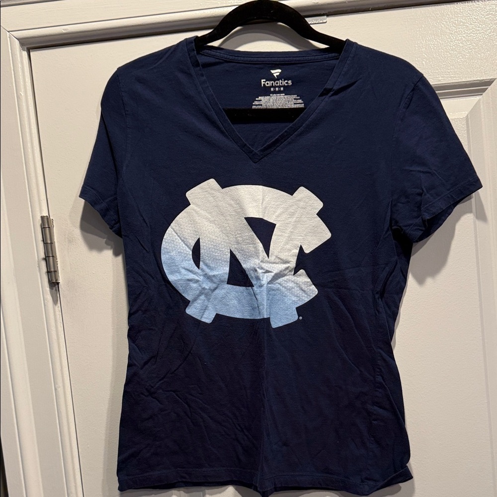 UNC Fanatics Dark Blue Tee with White Emblem
